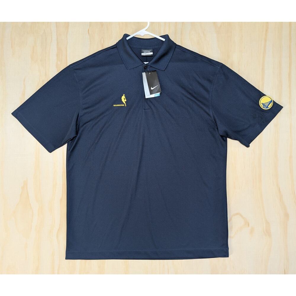 Nike Men's Large Golden State Warriors NBA Authentics Polo Classic Fit *Flaws*
